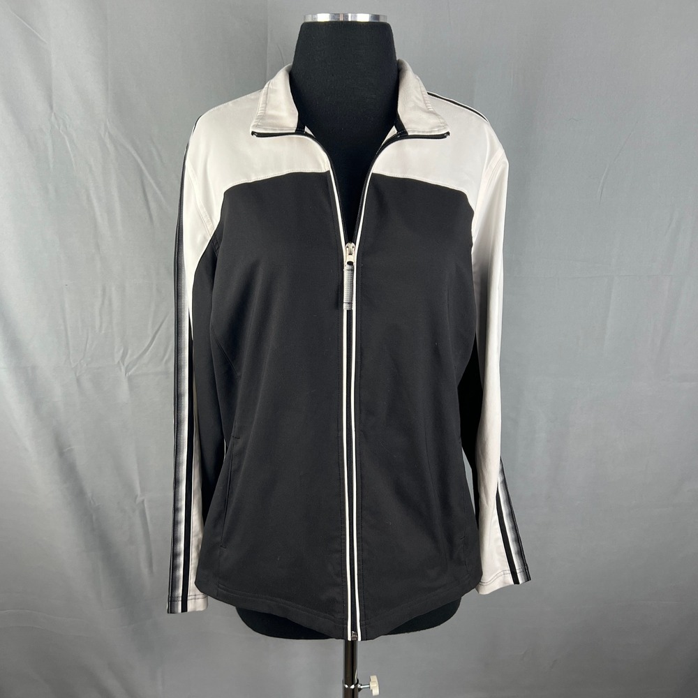 Made For Life Jacket Womens XL Black White Colorblock Full Zip Gorpcore Outdoor